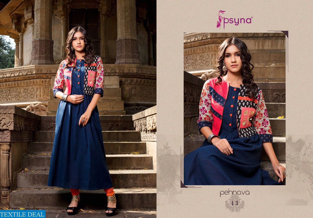 psyna pehnava vol-4 Wholesale Ready made anarkali kurtis